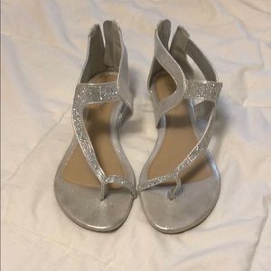 Silver sparkly sandals